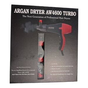 Argan Dryer AW4600 Turbo Hair Dryer - Red and Black